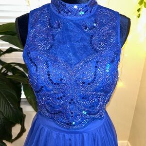 Love Reign Blue Halter Prom Sundress